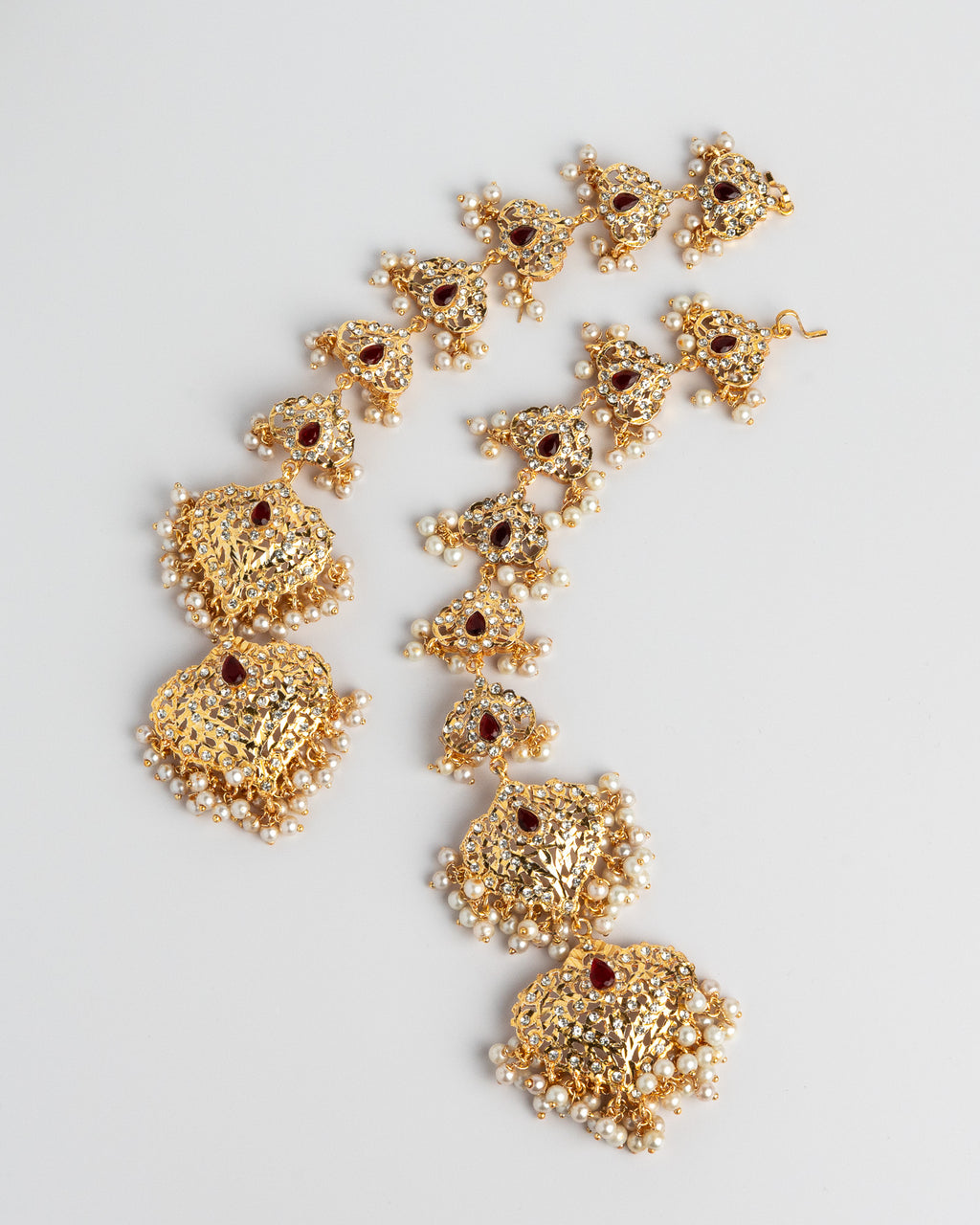 Golden long thappa earring