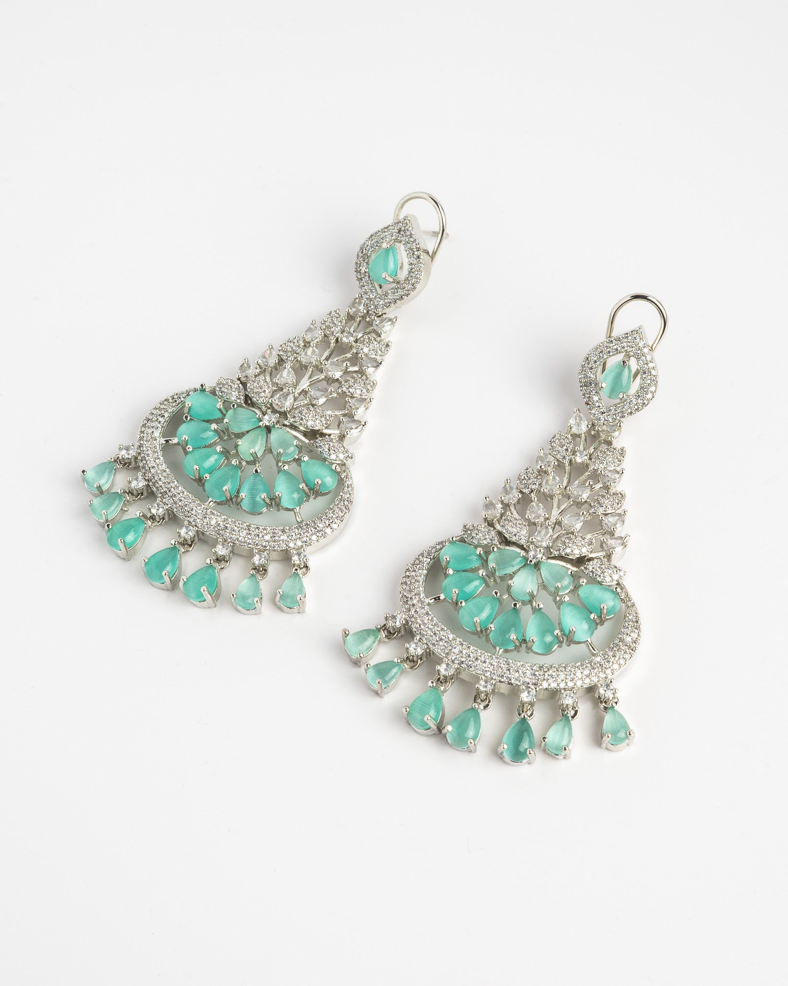 Bedazzled Teardrop Dangling Earrings