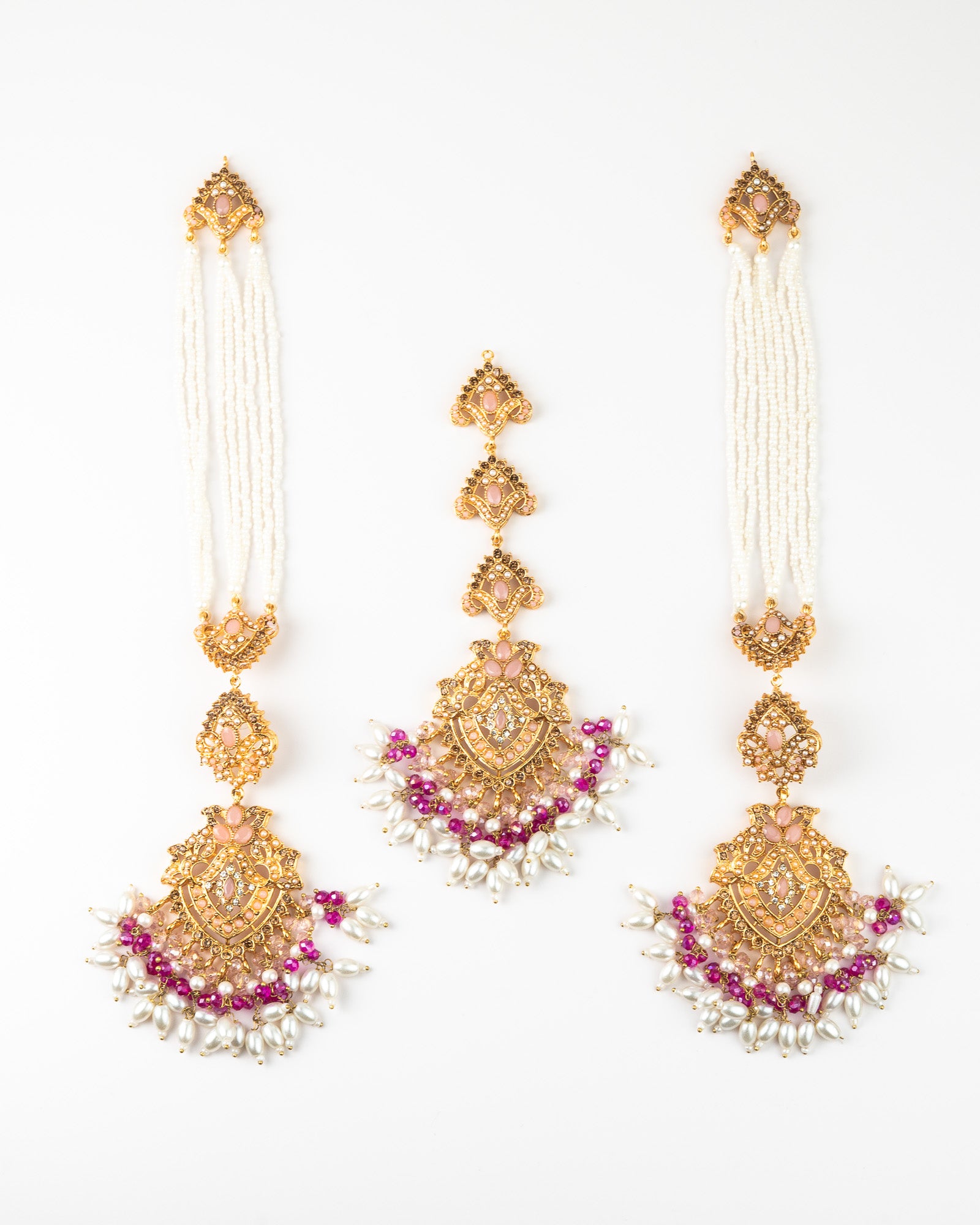 Royal Pearl Tikka and Earring Set